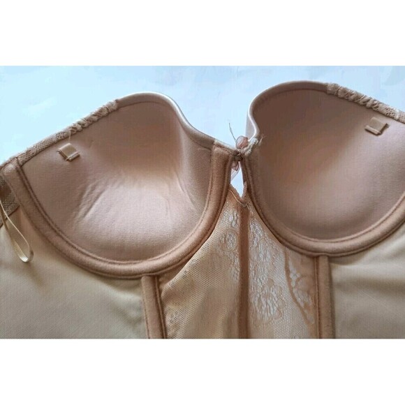 Cassandra Intimates Strapless Corset Bustier Bra Beige Size 32C 30533 No STRAPS - Picture 8 of 14
